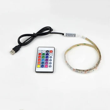 centechia Hot USB Powered 5V RGB LED Strip light 60leds/m 3528 SMD Non-Waterproof Tape For TV Background Lighting With Remote
centechia Hot USB Powered 5V RGB LED Strip light 60leds/m 3528 SMD Non-Waterproof Tape For TV Background Lighting With Remote
