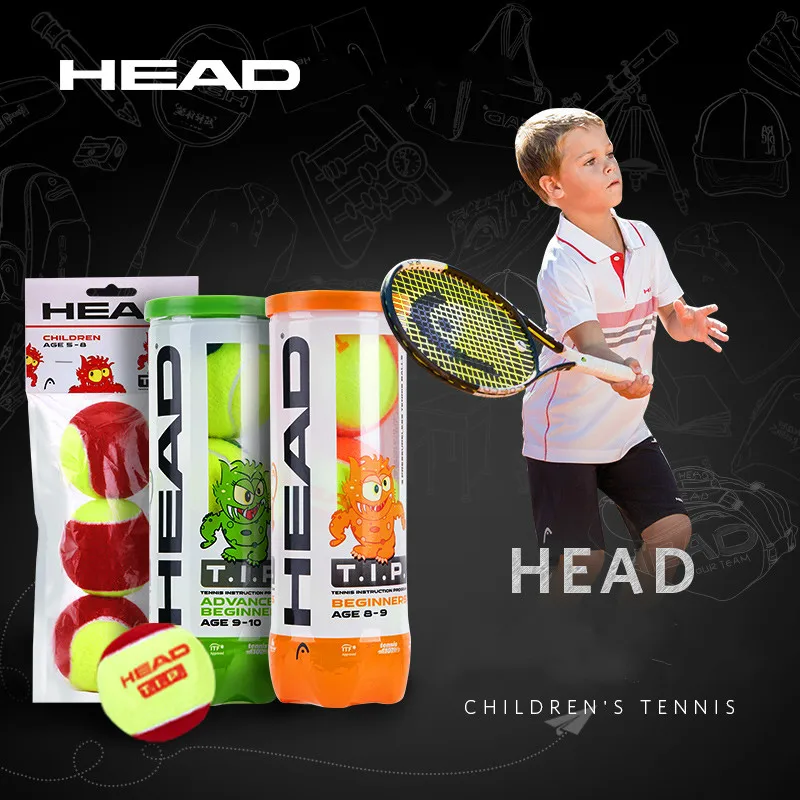 Original HEAD Children's TIP tennis balls Raquete De Tenis for professional training balls Wear-resisting tennis balls 
Original HEAD Children's TIP tennis balls Raquete De Tenis for professional training balls Wear-resisting tennis balls