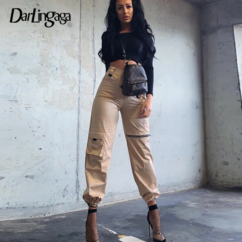 Darlingaga Harajuku streetwear 2019 cargo pants women pockets trousers zipper patchwork women's pants high waist bottom joggers
Darlingaga Harajuku streetwear 2019 cargo pants women pockets trousers zipper patchwork women's pants high waist bottom joggers