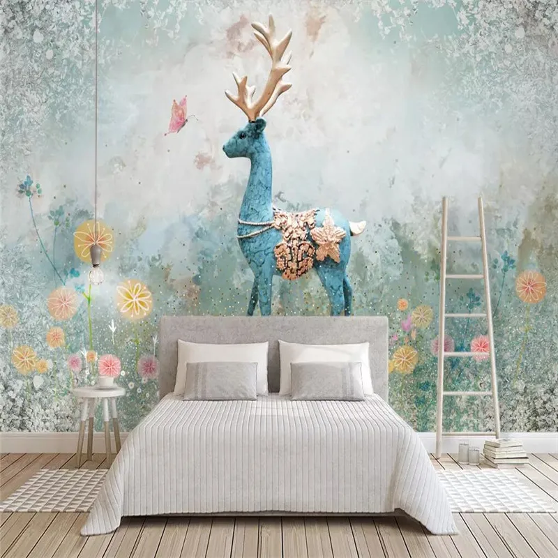 Nordic elk decorative painting three-dimensional abstract elk background wallpaper mural custom photo wallpaper
Nordic elk decorative painting three-dimensional abstract elk background wallpaper mural custom photo wallpaper