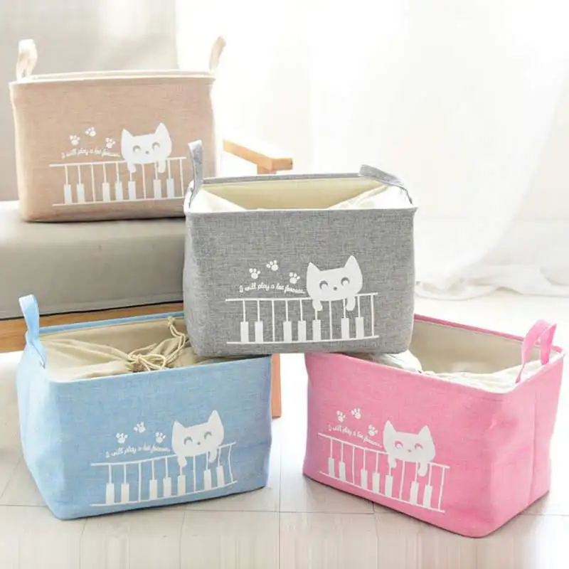 Cartoon Cat Dust-proof Foldable Desktop Storage Basket Sundries Underwear Toy Storage Box Cosmetic Book Organizer Laundry Basket
Cartoon Cat Dust-proof Foldable Desktop Storage Basket Sundries Underwear Toy Storage Box Cosmetic Book Organizer Laundry Basket