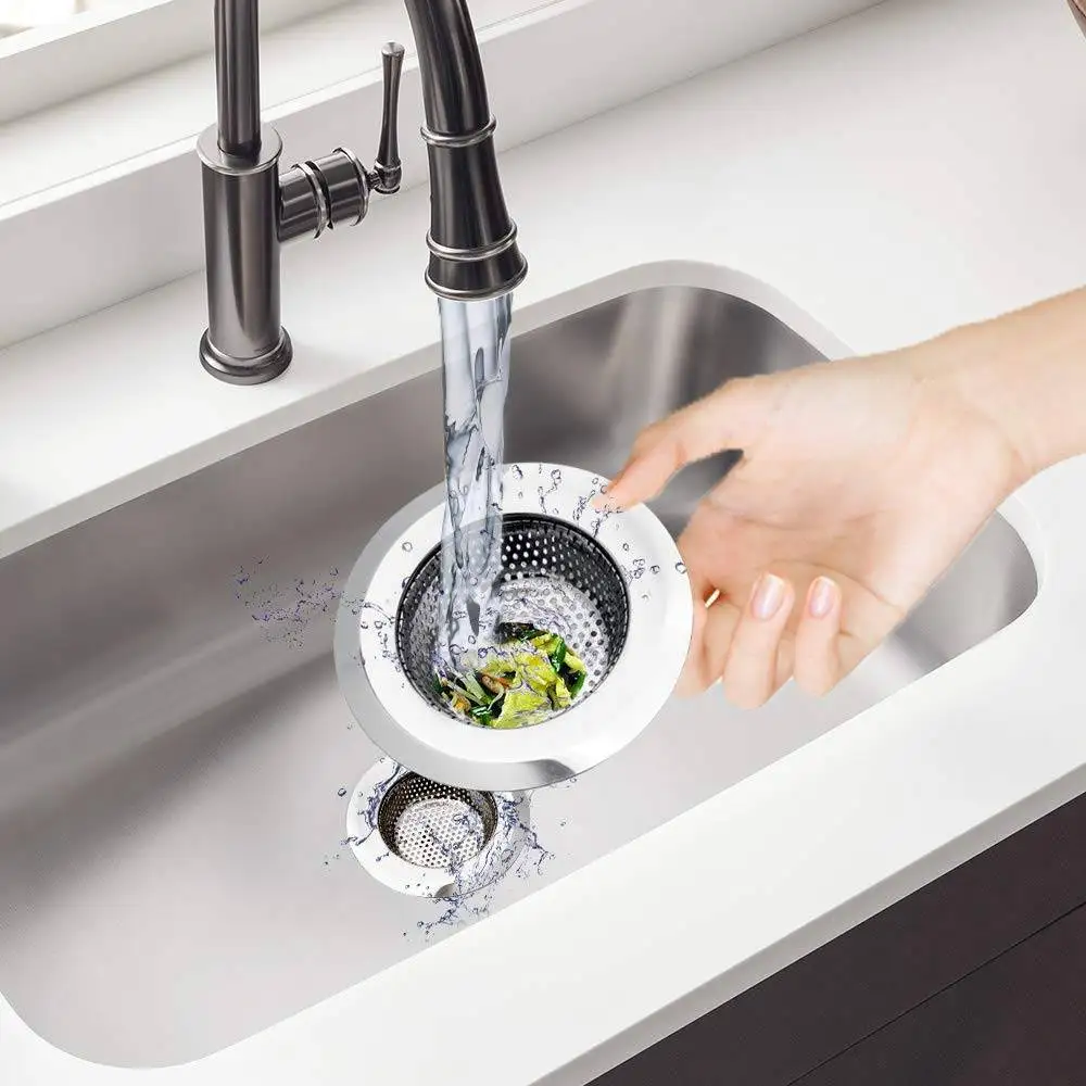 Stainless Steel Kitchen Sink Strainer Anti-Clogging Stainless Steel Sink Disposal Stopper Bathroom Supplies
Stainless Steel Kitchen Sink Strainer Anti-Clogging Stainless Steel Sink Disposal Stopper Bathroom Supplies