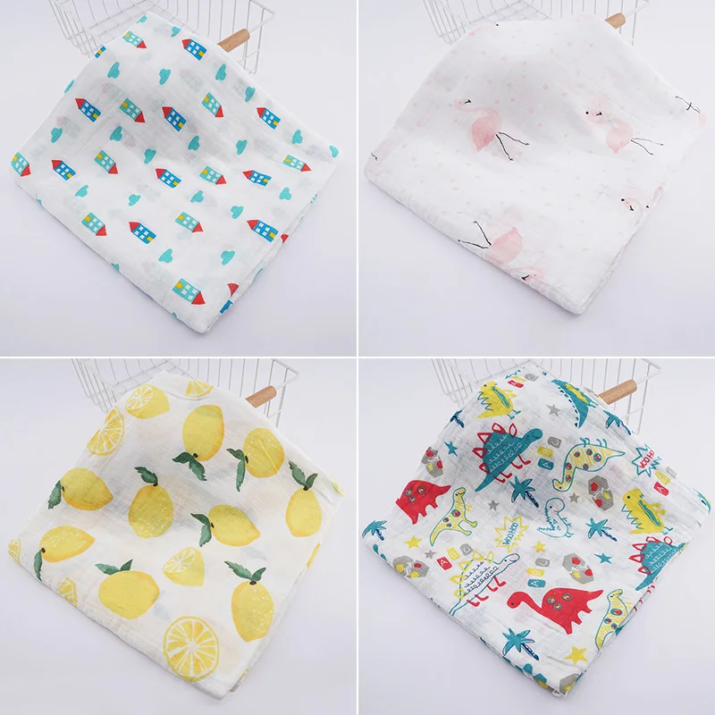 Хлопковое детское одеяло из муслиновой ткани 2 слоя 110*110 см|Одеяла и пеленки| |
