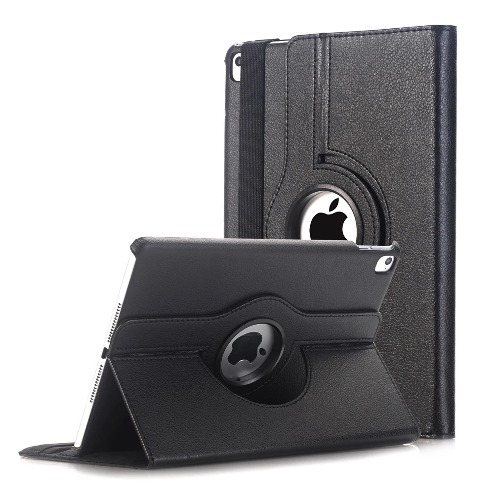 PU Leather Flip Case for iPad Pro w/ Screen Protector Film & Stylus 360 Rotating