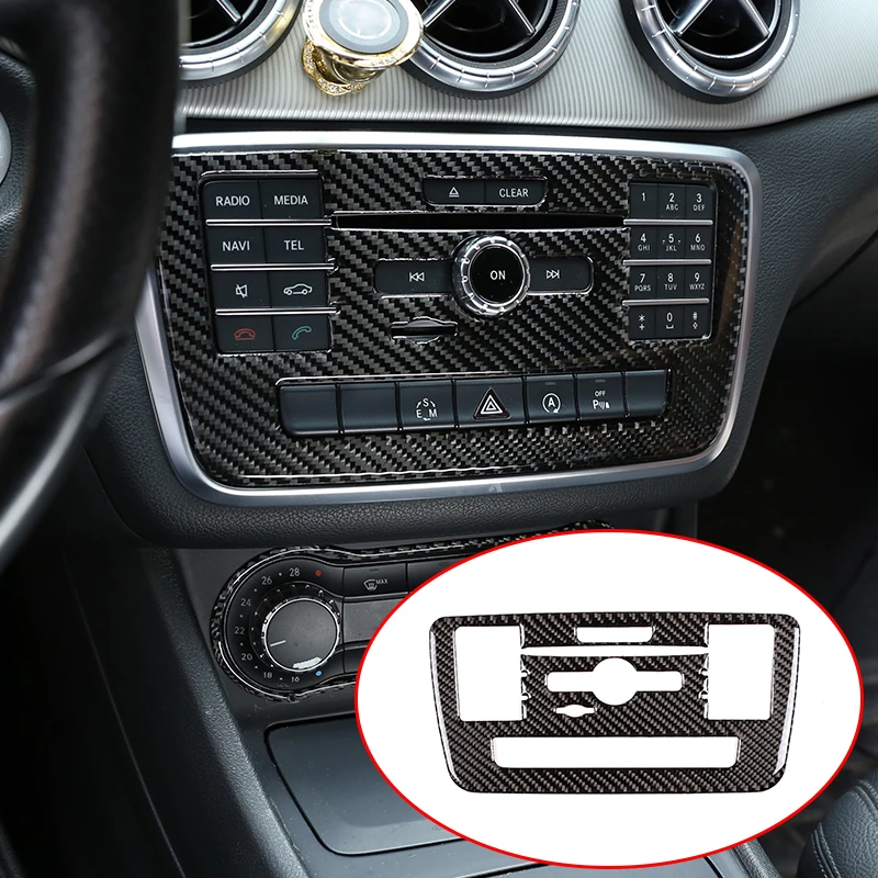 Аксессуары для Mercedes Benz GLA CLA A Class W176 C117 X156 2015-18, декоративная наклейка на центральную консоль CD из настоящего углеродного волокна
Аксессуары для Mercedes Benz GLA CLA A Class W176 C117 X156 2015-18, декоративная наклейка на центральную консоль CD из настоящего углеродного волокна