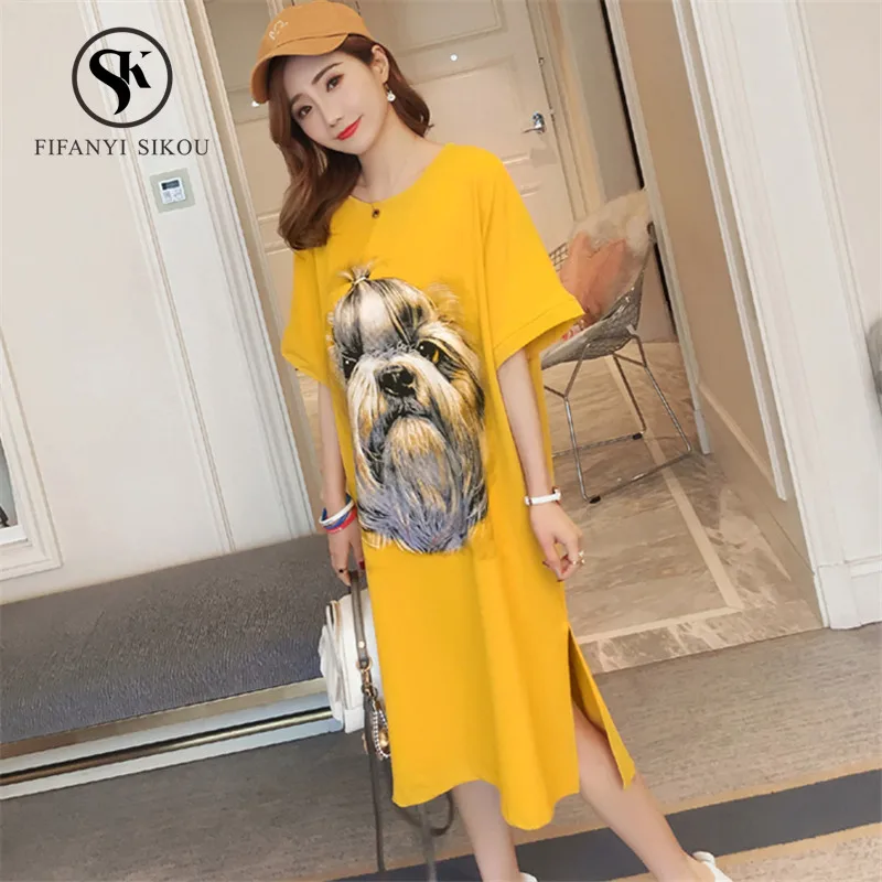2019 Summer Women's Long Tshirt Fashion Animal Print Short sleeve T shirt women Casual Tees Tops Loose Plus size Korean T-shirt
2019 Summer Women's Long Tshirt Fashion Animal Print Short sleeve T shirt women Casual Tees Tops Loose Plus size Korean T-shirt