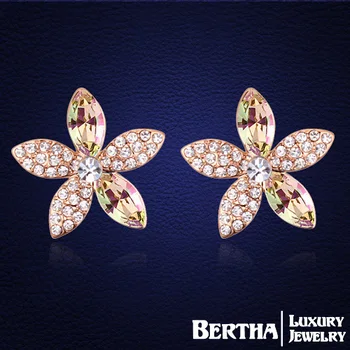Star Flower Gold Color Earrings For Women Crystals from Swarovski Jewelry Rhinestone High Quality Stud Earring
Star Flower Gold Color Earrings For Women Crystals from Swarovski Jewelry Rhinestone High Quality Stud Earring