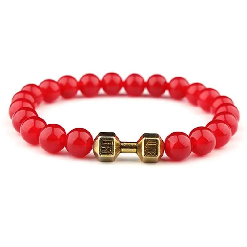 8mm natural red a-gate dumbbell beaded bracelet 8 colors jewelry factory direct sales
8mm natural red a-gate dumbbell beaded bracelet 8 colors jewelry factory direct sales
