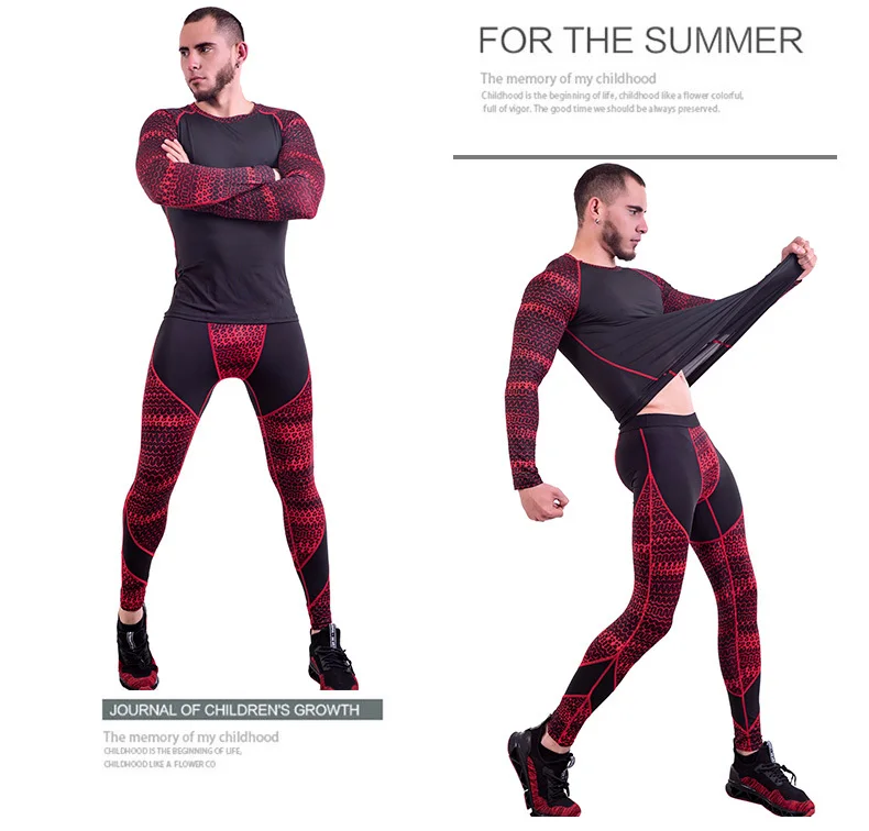 2019 Rashguard Male Fitness MMA Running Shirt Men Long Sleeve T Shirt Crossfit Bodybuilding Men Man Compression Sports Suit (7)