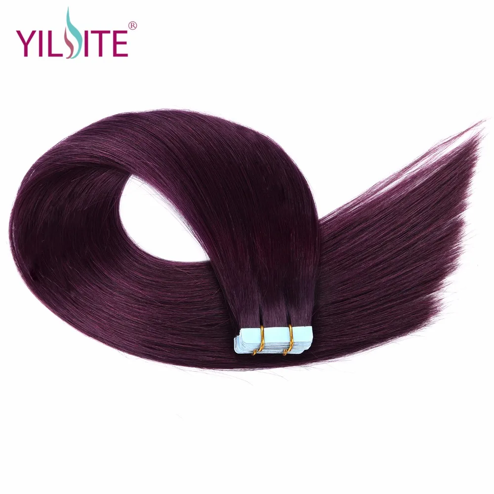 Yilite Hair 20inch 100% Real Hair Extensions, Purple Color 5pcs/lot Straight Non-remy Tape in Human Hair Extensions
Yilite Hair 20inch 100% Real Hair Extensions, Purple Color 5pcs/lot Straight Non-remy Tape in Human Hair Extensions