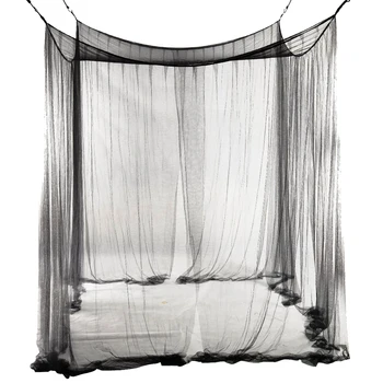 4-Corner Bed Netting Canopy Mosquito Net for Queen/King Sized Bed 190*210*240cm (Black)
4-Corner Bed Netting Canopy Mosquito Net for Queen/King Sized Bed 190*210*240cm (Black)