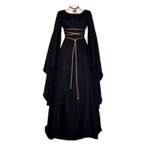 Por Black Witch Dress Lots From Free Shipping Cosplay Black 6 Colors Victoria Witches Lady Vampire Ghost Queen Fancy Dress