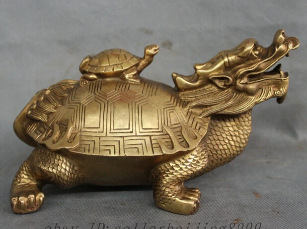 JP S0606 8" Chinese Brass Folk FengShui Longevity Shou Dragon Turtle Tortoise Statue B0403
JP S0606 8" Chinese Brass Folk FengShui Longevity Shou Dragon Turtle Tortoise Statue B0403
