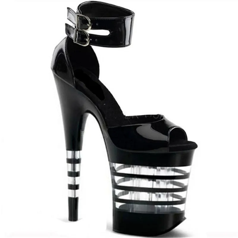 Women's shoes 20cm thin and waterproof platform Roman night club sandals, black banquet super high heel dancing shoes
Women's shoes 20cm thin and waterproof platform Roman night club sandals, black banquet super high heel dancing shoes