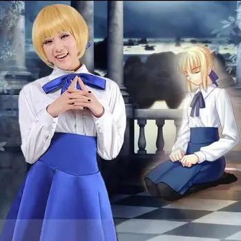 Anime Fate stay night/Fate Zero cosplay costume Altoria Pendragon costume saber dress Adult Halloween Costume for women full set
Anime Fate stay night/Fate Zero cosplay costume Altoria Pendragon costume saber dress Adult Halloween Costume for women full set