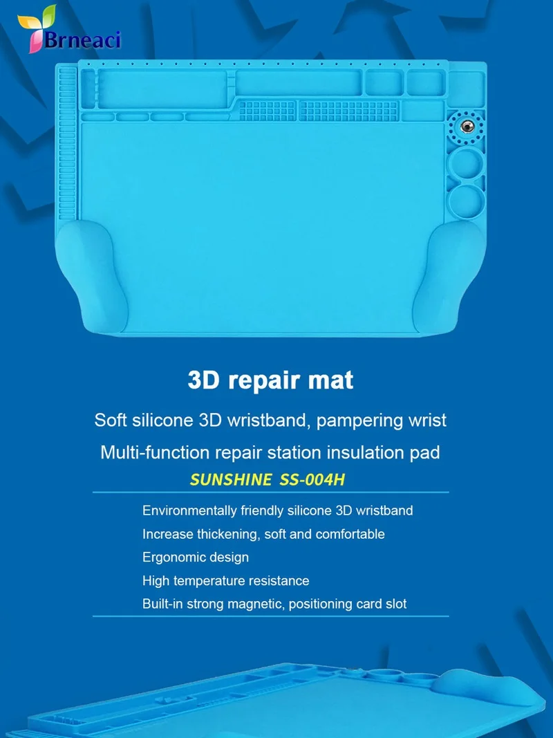 3D repair work mat Multitool Rework soldering station Insulation pad Soft silicone High temperature resistance Storage tools mat
3D repair work mat Multitool Rework soldering station Insulation pad Soft silicone High temperature resistance Storage tools mat