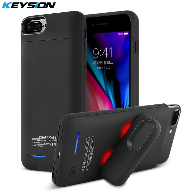 KEYSION 3000/4200 мАч портативный зарядный чехол для iphone 8 7 6s Plus аккумулятор зарядное