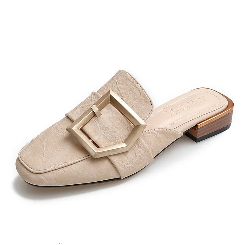 Metal Buckled Front Block Heel Mules Women Big Size 42 43 Summer Shoes Sqaure Toe PU Leather Ladies Mules Casual Women's Pumps
Metal Buckled Front Block Heel Mules Women Big Size 42 43 Summer Shoes Sqaure Toe PU Leather Ladies Mules Casual Women's Pumps