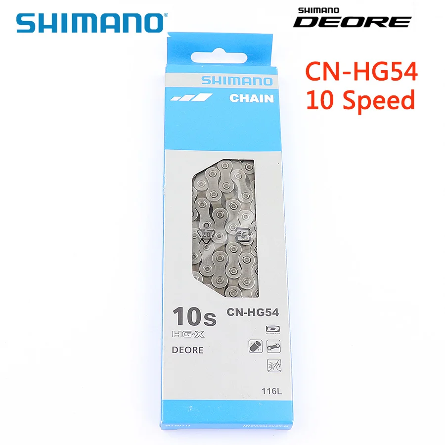 Shimano DEORE HG54 Chain 10 Speed Mountain Bike Bicycle Chain CN-HG54 MTB ROAD Chain 116L Shimano genuine goods bike Parts Box 
Shimano DEORE HG54 Chain 10 Speed Mountain Bike Bicycle Chain CN-HG54 MTB ROAD Chain 116L Shimano genuine goods bike Parts Box