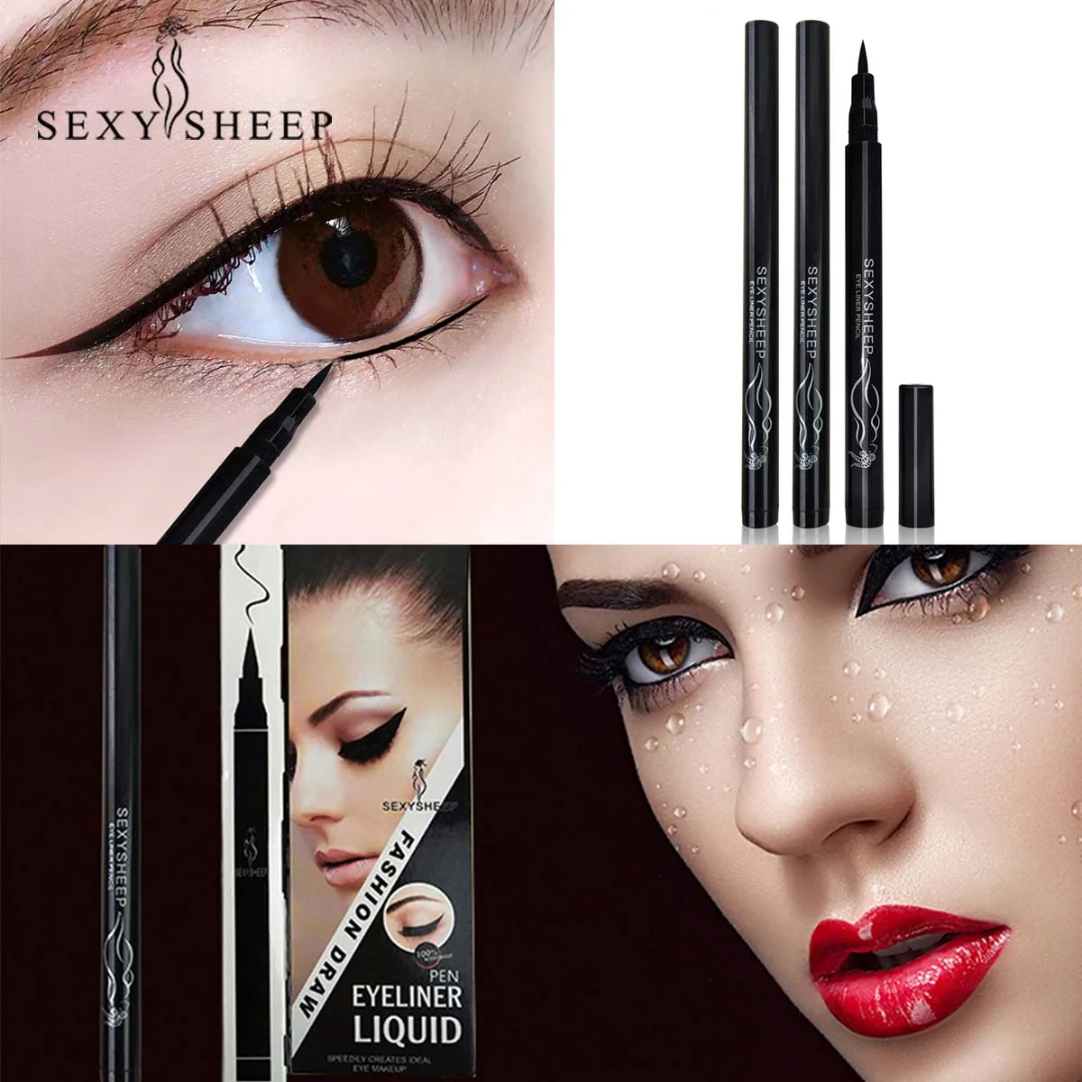 Sexysheep Waterproof Black Liquid Eyeliner Pencil Big Eyes Makeup Long-lasting Eye Liner Pen Smooth Fast Dry Eye Cosmetic
Sexysheep Waterproof Black Liquid Eyeliner Pencil Big Eyes Makeup Long-lasting Eye Liner Pen Smooth Fast Dry Eye Cosmetic