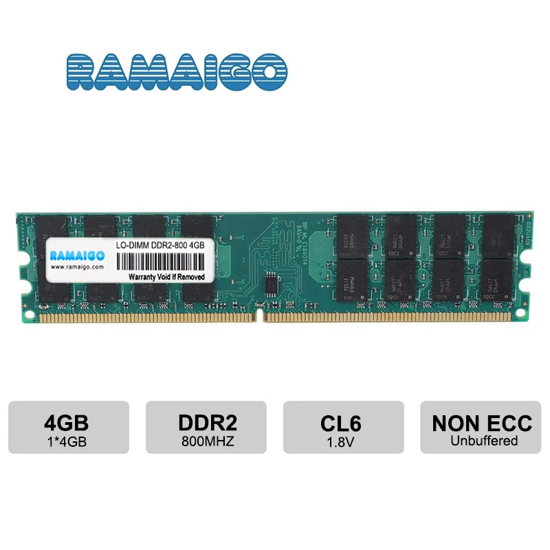 DDR2 4GB Ram 800MHz PC2-6400 Desktop PC DIMM Memory 240 pins For AMD System only or for AMD and Intel
DDR2 4GB Ram 800MHz PC2-6400 Desktop PC DIMM Memory 240 pins For AMD System only or for AMD and Intel