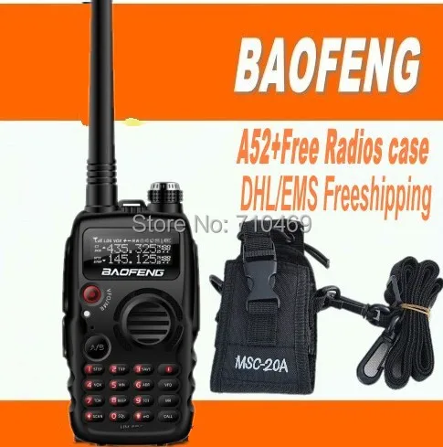 DHLFreeshipping+Baofeng A52 A-52 two way radio Dual Band FM Transciever Scanner and FM Radio for police equipment+radio case
DHLFreeshipping+Baofeng A52 A-52 two way radio Dual Band FM Transciever Scanner and FM Radio for police equipment+radio case