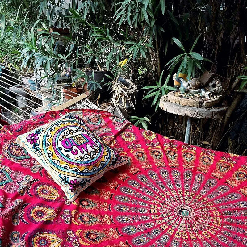 Гостиная настенный гобелен индийский богемский Мандала хиппи Одеяло Boho пляж