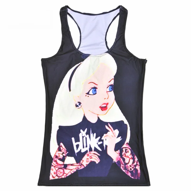 

Tops New Summer Women' Sexy Tanks Sleeveless Top Digtal Print Dury Tattoo Girl Tank Tops Camisole Blusas S-XXXXL