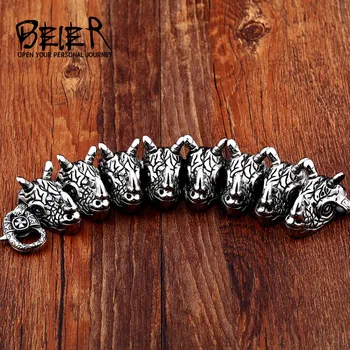 BEIER Cool Heavy Metal Men's Crucifixus Animal Man Stainless Steel Unique Design Jewelry Bracelet For Boy BC4023
BEIER Cool Heavy Metal Men's Crucifixus Animal Man Stainless Steel Unique Design Jewelry Bracelet For Boy BC4023