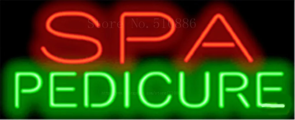 17*14" Spa Pedicure NEON SIGN REAL GLASS BEER BAR PUB LIGHT SIGNS store display Packing Garage Bulbs Advertising Lights | Освещение