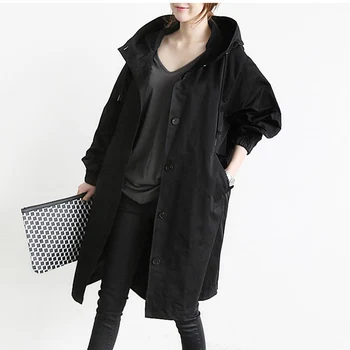 Spring Women Windbreaker Mid long 2018 New Autumn Large size S-3XL Coat looes Long-sleeved Female Hooded Windbreaker DITING0094
Spring Women Windbreaker Mid long 2018 New Autumn Large size S-3XL Coat looes Long-sleeved Female Hooded Windbreaker DITING0094