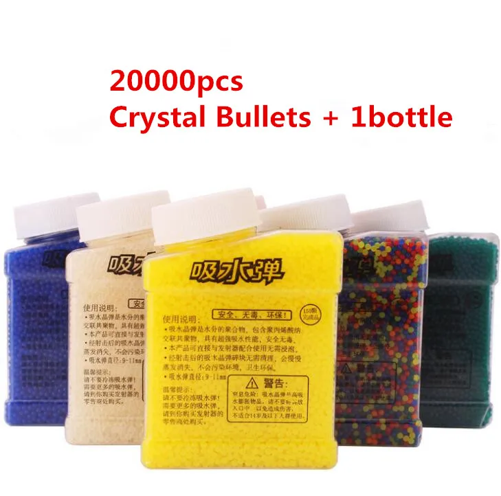 

20000Pcs &1 Bottle Color Crystal Paintball Bullet Water Soft Bullets Gun Toy Gun Accessories Crystal Mud Soil Orbeez Ball