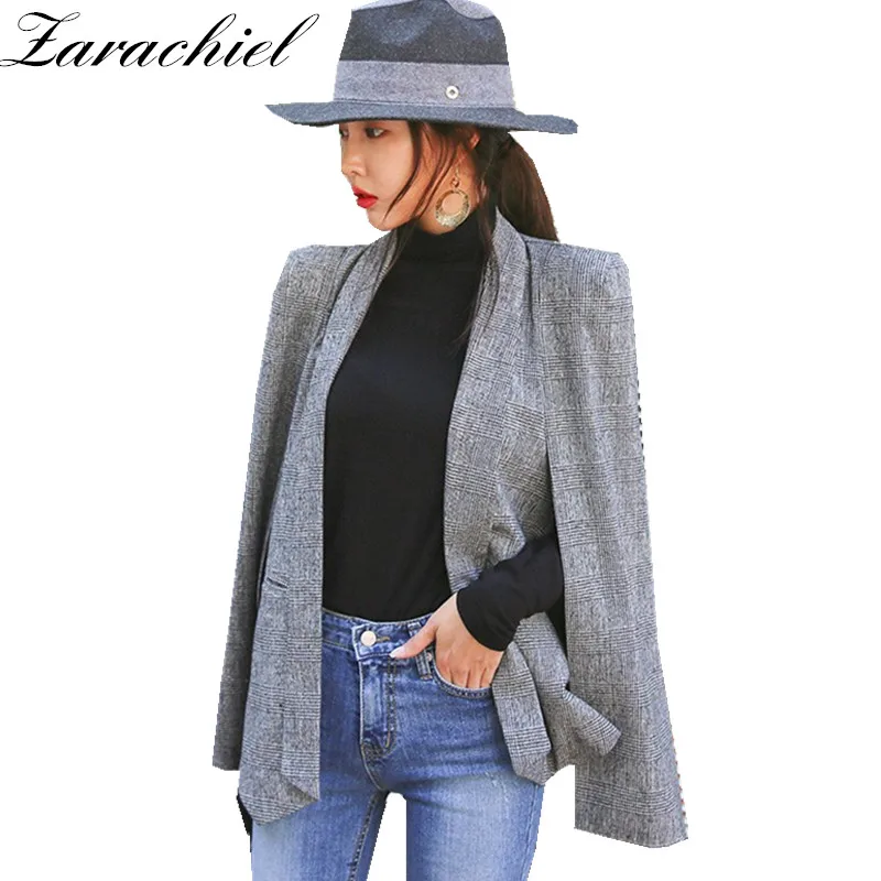 Zarachiel Fashion Cloak Cape Blazer Women Work Wear Open Front Poncho Coat Notch Lapel Split Long Sleeve Casual Slim Suit Jacket
Zarachiel Fashion Cloak Cape Blazer Women Work Wear Open Front Poncho Coat Notch Lapel Split Long Sleeve Casual Slim Suit Jacket