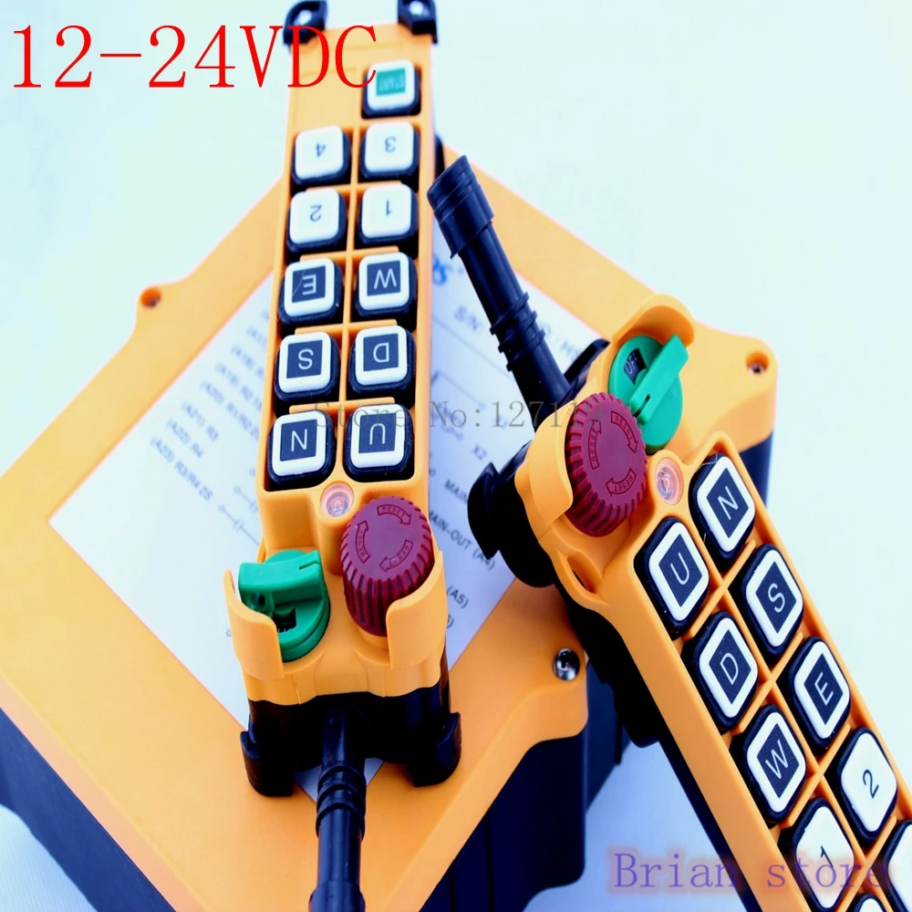 

10 Channels 2 Speed 2 Transmitter Hoist Crane Truck Radio Remote Control System with E-Stop
