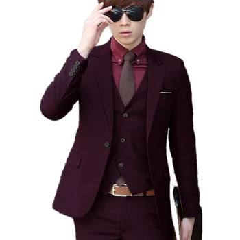 Hot Sale Tuxedo Cheap Custom Three-piece Suit High Quality Men's Suits The Groom Fashion Design Is A For Grain Of Buckle Lapel
Hot Sale Tuxedo Cheap Custom Three-piece Suit High Quality Men's Suits The Groom Fashion Design Is A For Grain Of Buckle Lapel