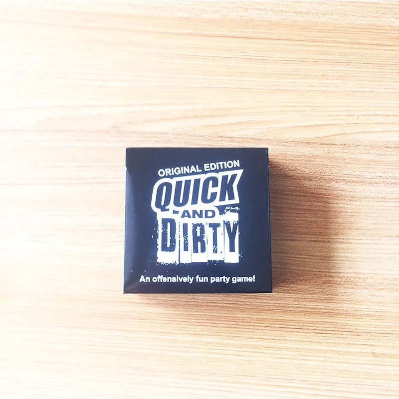 Quick And Dirty An Offensively Fun Party Game Black Edition Parent-child interaction is fun Children's educational toys
Quick And Dirty An Offensively Fun Party Game Black Edition Parent-child interaction is fun Children's educational toys