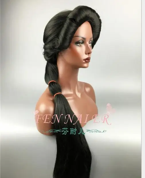 Movie Aladdin and the magic lamp Princess Jasmine Black Long wig Braid Role Play
Movie Aladdin and the magic lamp Princess Jasmine Black Long wig Braid Role Play
