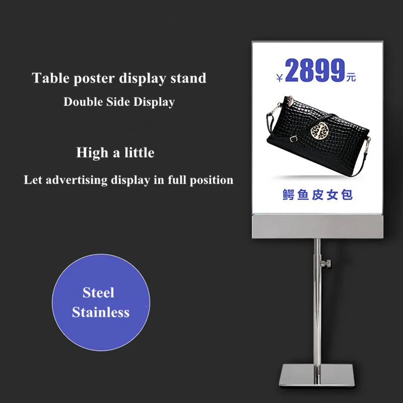 A4 Double-Sided Table Acrylic Metal Frame Pedestal Poster Paper Advertising Sign Holder POP Stand Boards for Exhibition
A4 Double-Sided Table Acrylic Metal Frame Pedestal Poster Paper Advertising Sign Holder POP Stand Boards for Exhibition
