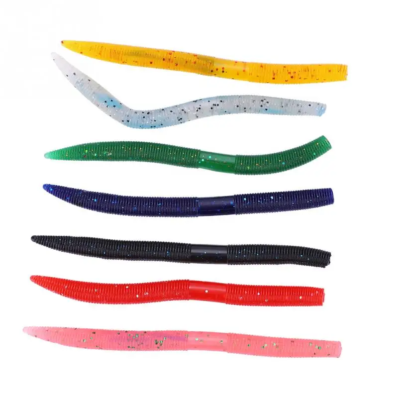 7pcs Fishing Soft Lures 13.5cm 8g Artificial Silicone Baits Vivid Worm Lifelike Swimbait Tackle Tools | Спорт и развлечения