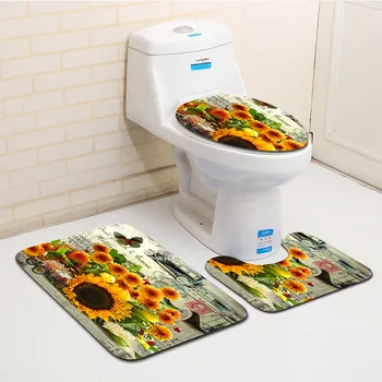 3Pcs Modern Garden Style Bathroom Mat Set Flannel Doesn't Fade Floral Toilet Rug Water Absorption Antiskid Bath Mats
3Pcs Modern Garden Style Bathroom Mat Set Flannel Doesn't Fade Floral Toilet Rug Water Absorption Antiskid Bath Mats