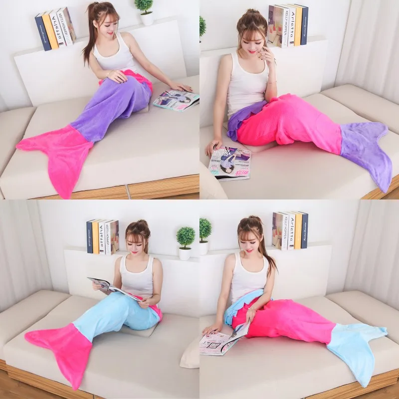 YOYIHOME Mermaid blanket For Bed tail throw plush plaid On sofa Bed fluffy bedspreads knitted children and adult blanket
YOYIHOME Mermaid blanket For Bed tail throw plush plaid On sofa Bed fluffy bedspreads knitted children and adult blanket