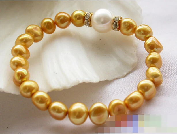 08801 GOLDEN WHITE BAROQUE FRESHWATER PEARL BANGLE Natural >>free shipping -Bride jewelry free shipping
08801 GOLDEN WHITE BAROQUE FRESHWATER PEARL BANGLE Natural >>free shipping -Bride jewelry free shipping