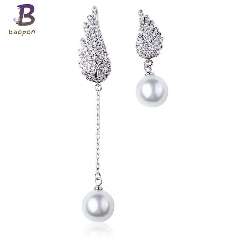 BAOPON Authentic Zirconia Majestic Feathers Phoenix-Wing Drop Earrings With White Clear CZ Jewelry EAR-001
BAOPON Authentic Zirconia Majestic Feathers Phoenix-Wing Drop Earrings With White Clear CZ Jewelry EAR-001