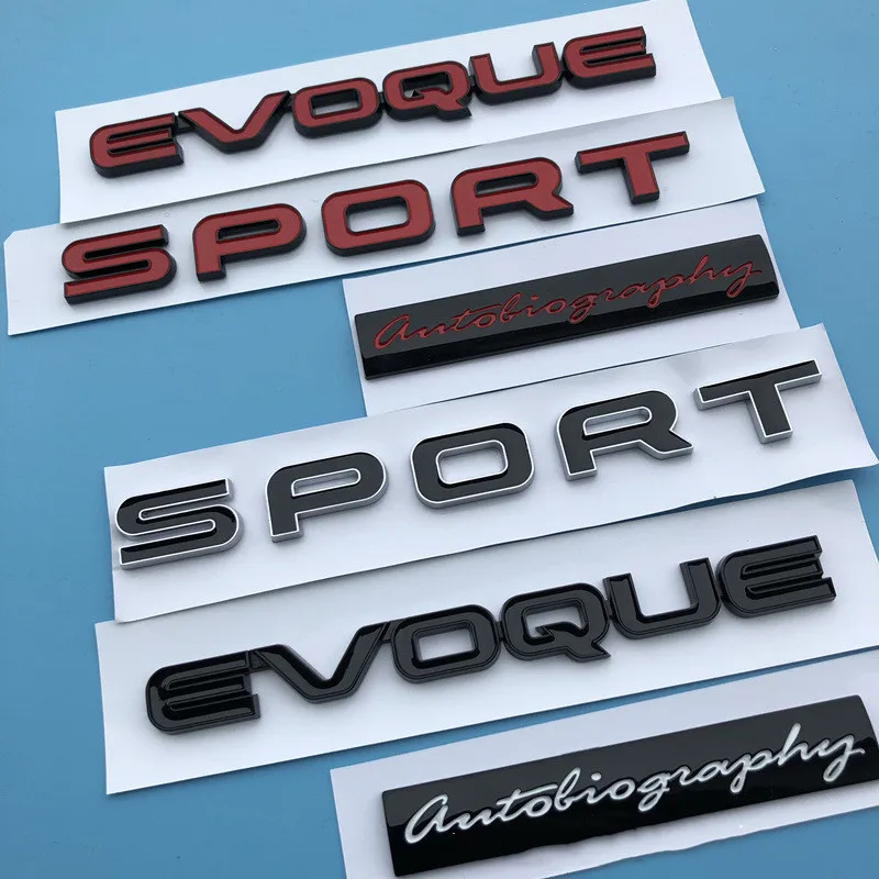 High quality ABS SPORT EVOQUE Letters Autobiography Emblem Badge Car sticker For Land Rover Range Rover DISCOVERY accessories
High quality ABS SPORT EVOQUE Letters Autobiography Emblem Badge Car sticker For Land Rover Range Rover DISCOVERY accessories