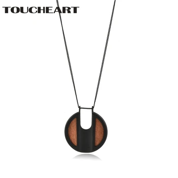 TOUCHEART Simple Fashion New Matte Black Alloy Inlaid Brown Wood Pendant Necklace Sweater Chain statement Necklaces SNE170026
TOUCHEART Simple Fashion New Matte Black Alloy Inlaid Brown Wood Pendant Necklace Sweater Chain statement Necklaces SNE170026