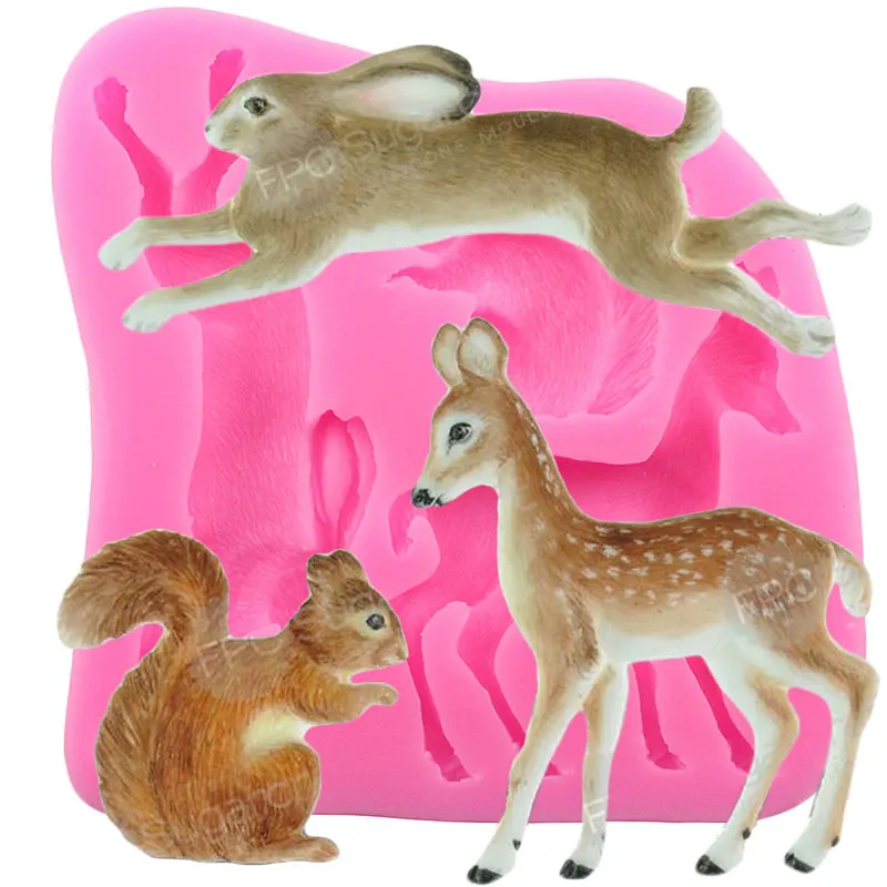 3D Animals Silicone Molds Squirrel giraffe Rabbit Cupcake Topper Fondant Mold DIY Cake Decorating Tools Candy Chocolate Moulds
3D Animals Silicone Molds Squirrel giraffe Rabbit Cupcake Topper Fondant Mold DIY Cake Decorating Tools Candy Chocolate Moulds
