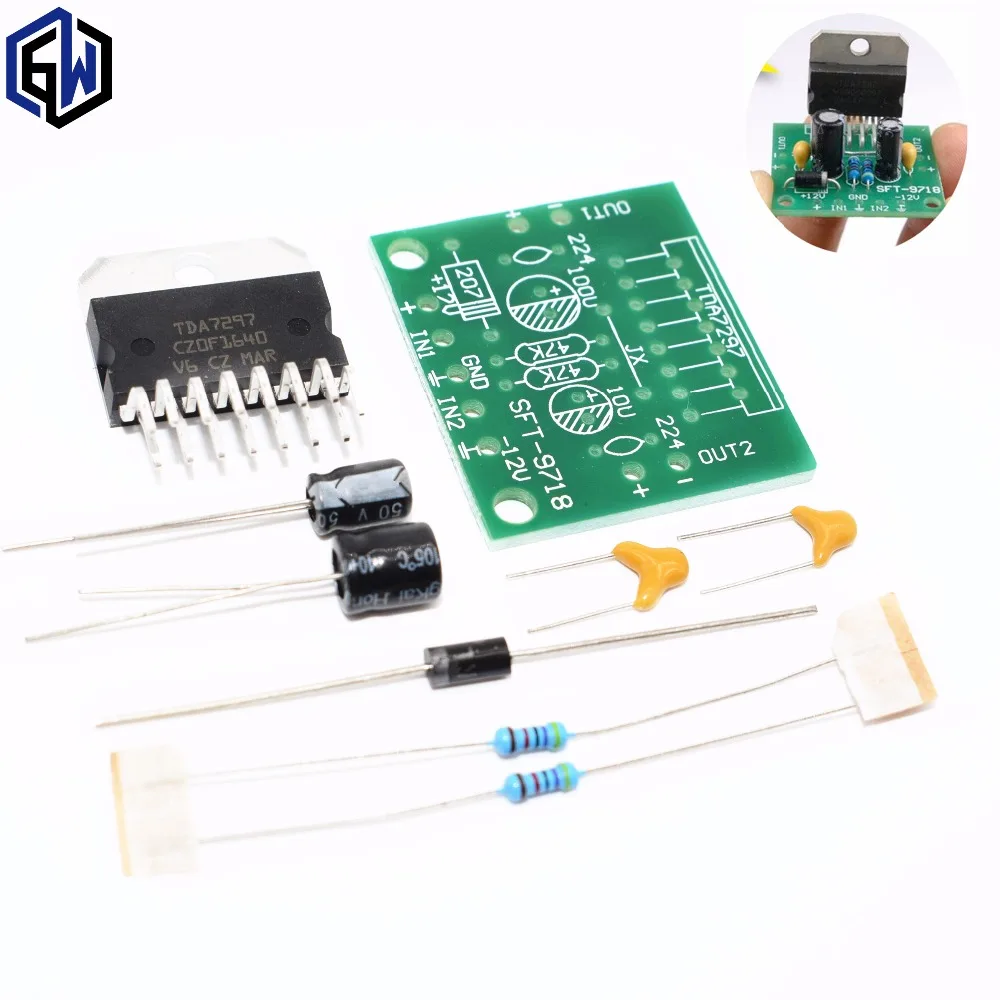 TENSTAR ROBOT 10sets TDA7297 amplifier board spare parts dc 12v grade 2.0 dual audio encoding 15w electronic diy kit
TENSTAR ROBOT 10sets TDA7297 amplifier board spare parts dc 12v grade 2.0 dual audio encoding 15w electronic diy kit