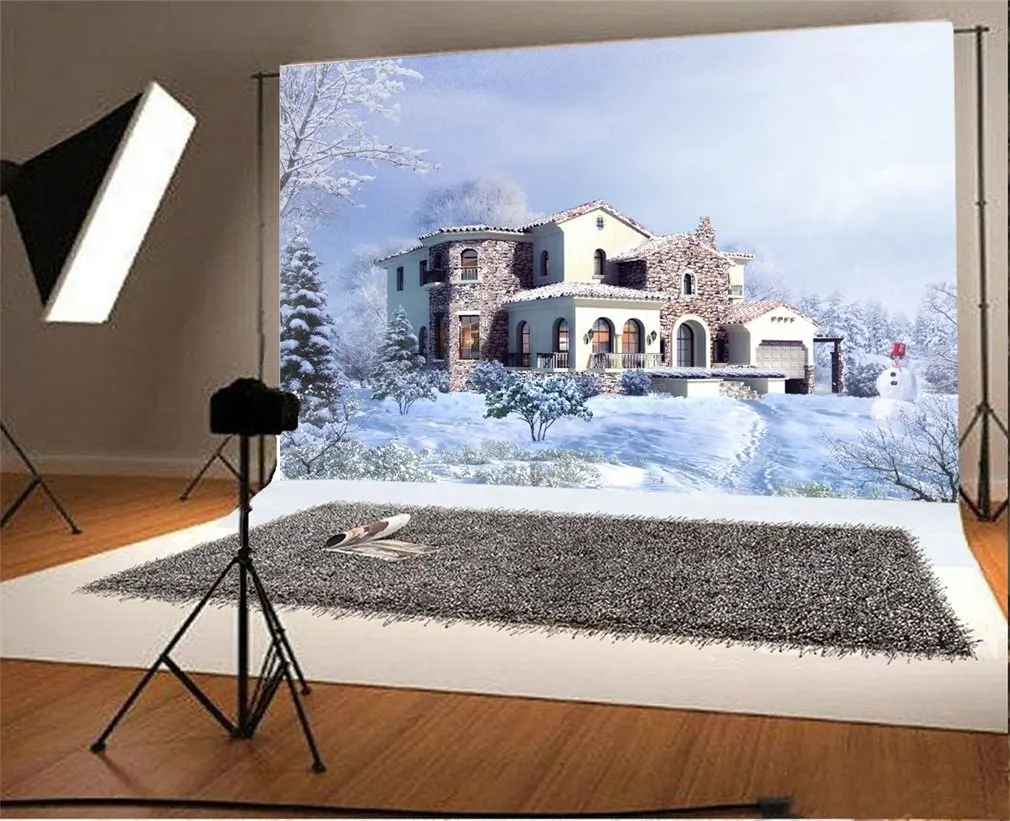 Photography Backdrop Christmas Ric House Snowman Trees Heavy Snow Nature Winter Xmas Photo Background
Photography Backdrop Christmas Ric House Snowman Trees Heavy Snow Nature Winter Xmas Photo Background