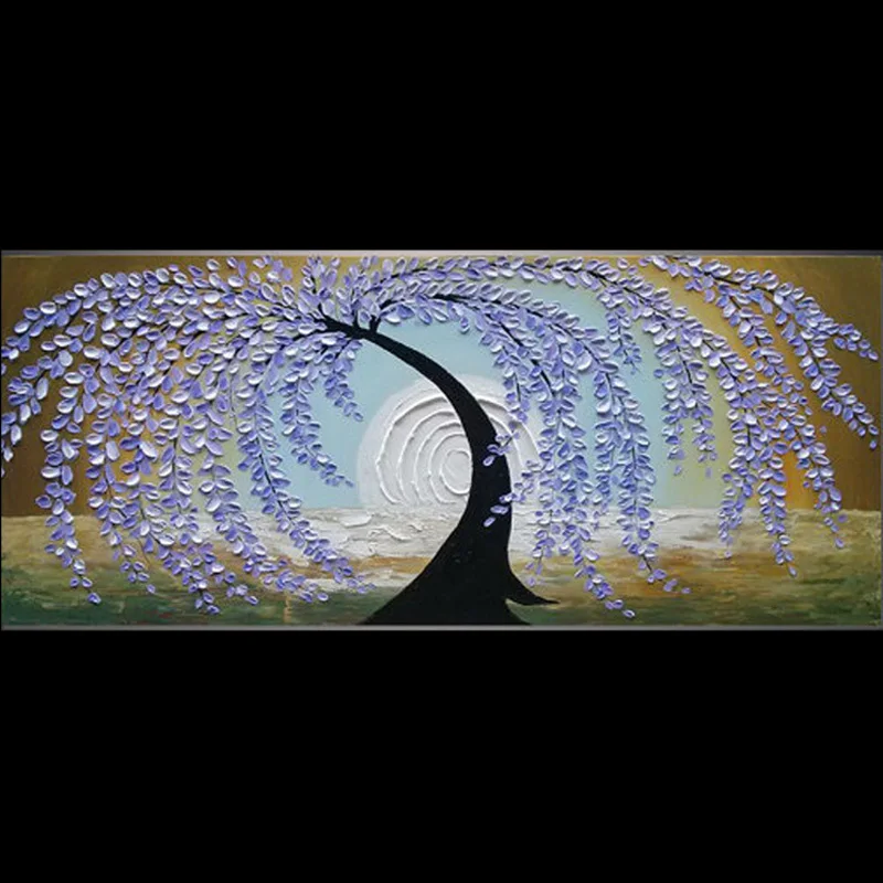 Large Size Handmade blue purple tree Oil Painting wall art picture for living room bedroom thick palette knife art oil painting
Large Size Handmade blue purple tree Oil Painting wall art picture for living room bedroom thick palette knife art oil painting