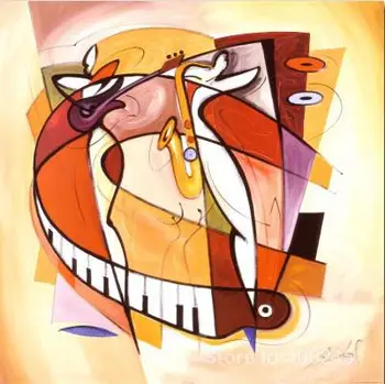 Woman Abstract Paintings Alfred Gockel Wailing on the Sax Canvas art Hand painted High quality home decor
Woman Abstract Paintings Alfred Gockel Wailing on the Sax Canvas art Hand painted High quality home decor
